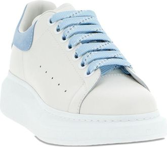 Alexander McQueen Womens Oversize Sneakers White Calf Leather Trainers