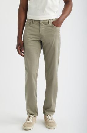 Brax Cadiz Ultralight Straight Leg Stretch Cotton Pants in Jungle at Nordstrom, Size 34 X 34