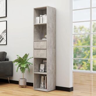 vidaXL Vidaxl - Libreria Grigio Cemento 36x30x171 cm in Legno Multistrato