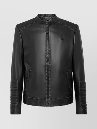 Philipp Plein leather biker jacket