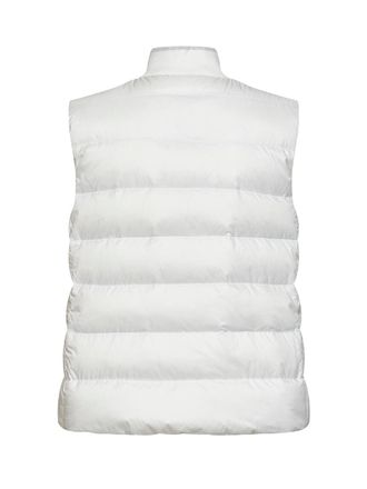 Brunello Cucinelli Womens Padded Nylon Vest White Polyester Puffer Jackets
