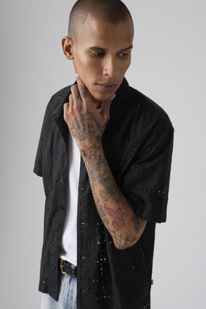 Levi's Camicia Sunset Camp Lightweight - Uomo - XL - Nero / Jet Black