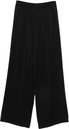 Fabiana Filippi Wijde broek - Dames - Wijde Broeken - Zwart - 3XS - Satijn - Broeken