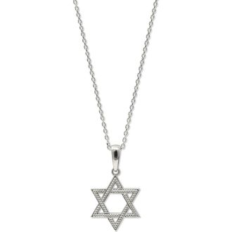 Anzie Dew Drop Star of David Pendant in Silver at Nordstrom, Size One Size Oz