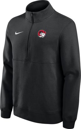 Nike Winston-Salem State Rams Club Nike Mens College Fleece Half-Zip Top in Black | M34407WISA26-BLK