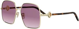Fendi FF Diamonds Sunglasses - female - Fendi - Sunglasses - Yellow - 58 MM - Accessories