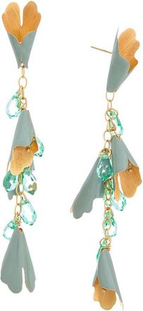 Oscar De La Renta Bell Flowers Dangling Earrings