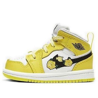 Nike Jordan (TD) Air Jordan 1 Mid SE Rose Patch - Dynamic Yellow AV5172-700