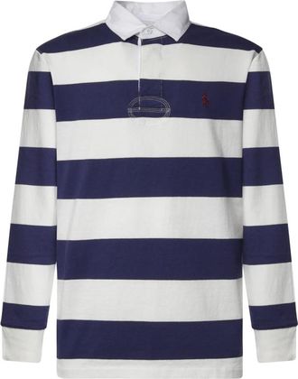 Polo Ralph Lauren LS Rugby M3 Long Sleeve Knit - Heren - Polos - Blauw - S - Katoen - Tops