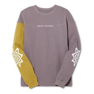 Asics Novalis Bixance Long Sleeve Top Pewter Purple Medallion Yellow 2203A232-500