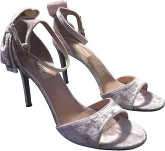 Valentino Garavani Valentino Blush Velvet Heeled Sandals Size 39.5