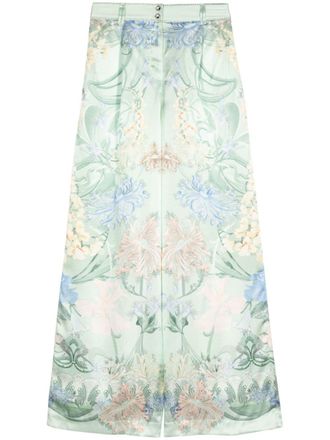 Camilla Broek met print - Groen