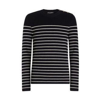 Dolce & Gabbana Jumpers - male - Dolce & Gabbana - Long Sleeve T-Shirts - Blue - XL - Tops