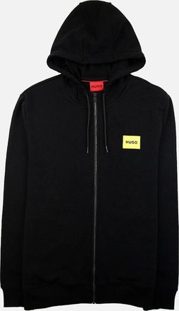 HUGO BOSS Mens Hugo Daple G Patch Logo Zip Up Hoodie Black 001 - Size: 42