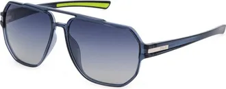 Fila SFI301 Polarized 6G5P Mens Sunglasses Blue Size 60