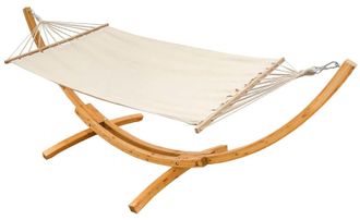 No Brand Hamaca Terraza Con Soporte - 325cm Soporte Hamaca Madera Exterior Hamaca Jardin