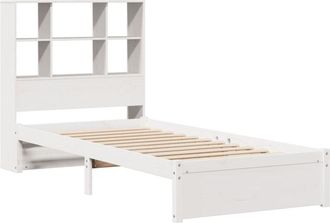 vidaXL Cama con estantería sin colchón madera maciza de pino 90x190 cm Vidaxl