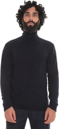 Hindustrie Kasjmiermix slim fit coltrui - Heren - Cashmere truien - Blauw - L - Kasjmier - Truien & Vesten