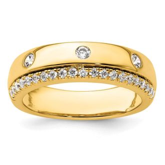 Diamond2Deal 14k Gold Lab Grown Diamond Wedding Band Ring 1/2Ct Clarity- VS Color- D-E
