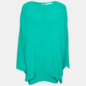 See By Chlo&eacute; See by Chloe Green Jersey Draped Oversized Top M