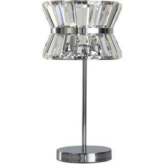 Searchlight Searchlight - Lampada Scrivania i Quartieri Alti Acciaio Cromo Cristallo Trasparente 2 Luci G9