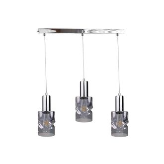Netlighting Cross Bar Pendant Ceiling Light Dark Silver 60cm 3x E27