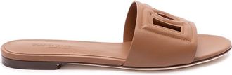 Dolce & Gabbana Calfskin Sliders With Dg Logo