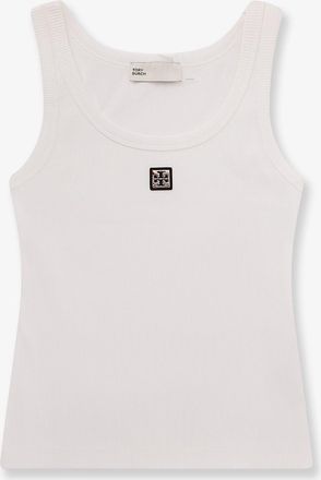 Tory Burch Ribbed cotton tank top - TORY BURCH - gender_Woman