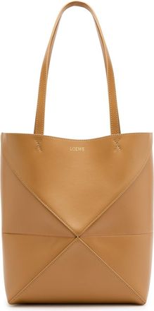 Loewe Puzzle Medium Leather Tote - Tan - One Size
