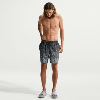 Nike Mens Swim Breaker 7 Brief-Lined Volley Short in Black | NESSG556-001