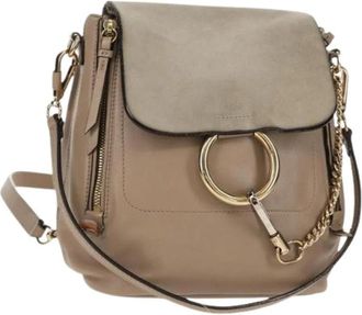 Chlo&eacute; Pre-owned Suede Rugzak - Dames - Vintage Rugzakken - Beige - ONE Size - Su&egrave;de - Vintage