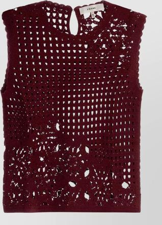 Frame Denim crochet knitted top