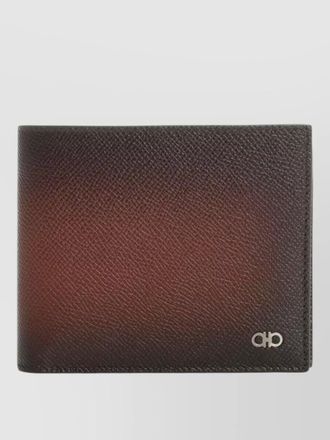Ferragamo micro grancio grain leather bifold wallet