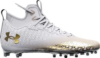 Under Armour Womens Spotlight Clone MC - Football Shoes White/Metallic Faded Gold/Metallic Faded Gold Size 10.0