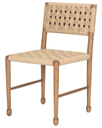 Mercana Brinley Woven Paper Rope & Wood Frame Dining Chair