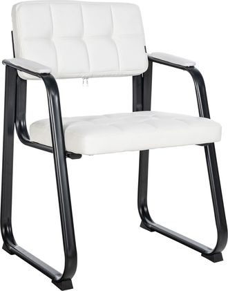 Clp Sedia Visitatore Canada B In Similpelle Bianco