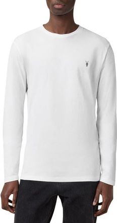 AllSaints Brace Long Sleeve Cotton T-Shirt in Optic White at Nordstrom, Size Xx-Large