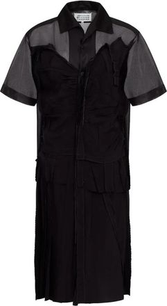 Maison Margiela Midi Jurk - Dames - Shirt Kleedjes - Zwart - S - Kleedjes