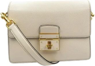 Dolce & Gabbana Pre-owned Shoulder Bags, female, Beige, Size: ONE SIZE Pre-owned Leather shoulder-bags