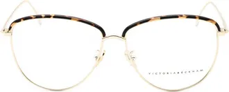 Victoria Beckham VB2100716 Cat-Eye Metal Eyeglasses - Gold