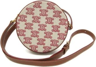 Celine Pre-owned Cross Body Bags, female, Beige, Size: ONE SIZE Pre-owned Canvas celine-bags