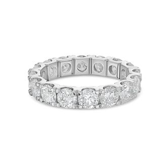 Diana M. Jewels 14kt white gold 6.00 cts round lab grown diamond eternity band in U-prong setting