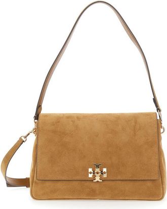 Tory Burch Charlie Medium Suede Shoulder Bag