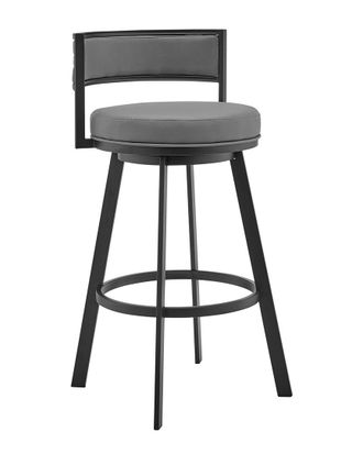 Armen Living Roman 26In Metal Swivel Bar Stool