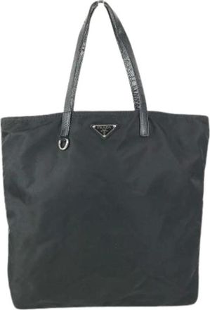 Prada Pre-owned Tote Bags, female, Black, Size: ONE SIZE Pre-owned Vintage Tote Bag