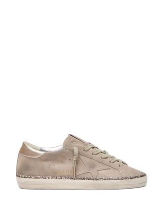 Golden Goose Low-Top Sneakers with Silk-Nylon Blend and Distressed Sole