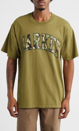 Market Camouflage Arc Graphic T-Shirt in Sphagnum at Nordstrom, Size Xx-Large