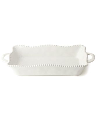 Certified International Perlette Cream Large Rectangular Baker
