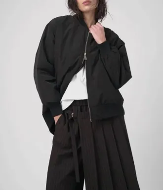 Baci Oversized Bomber Jacket In Black