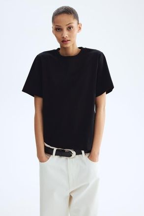 H&M Pima cotton t-shirt in Black at Nordstrom, Size X-Large